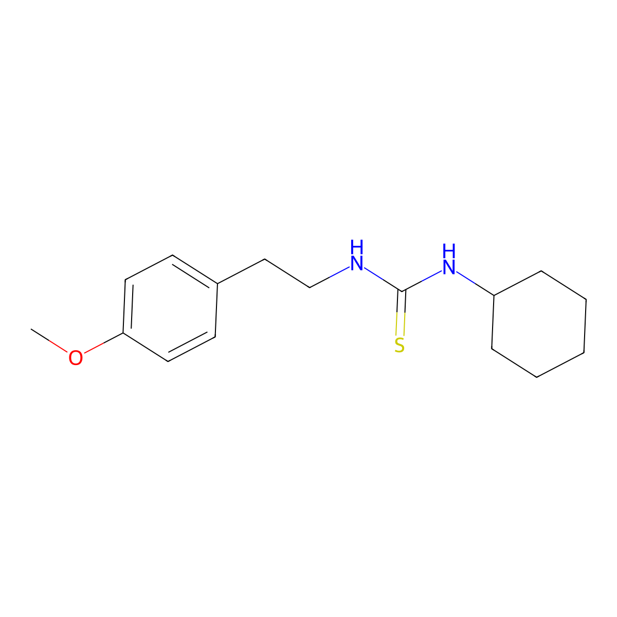 1-Cyclohexyl-3-[2-(4-methoxyphenyl)ethyl]thiourea molecular structure, CAS 405068-24-8