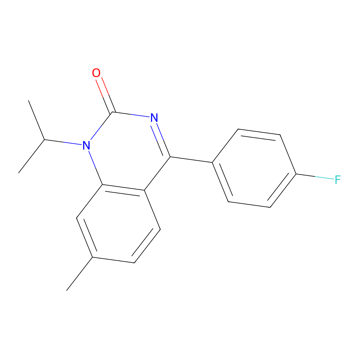 Fluproquazone molecular structure, CAS 40507-23-1