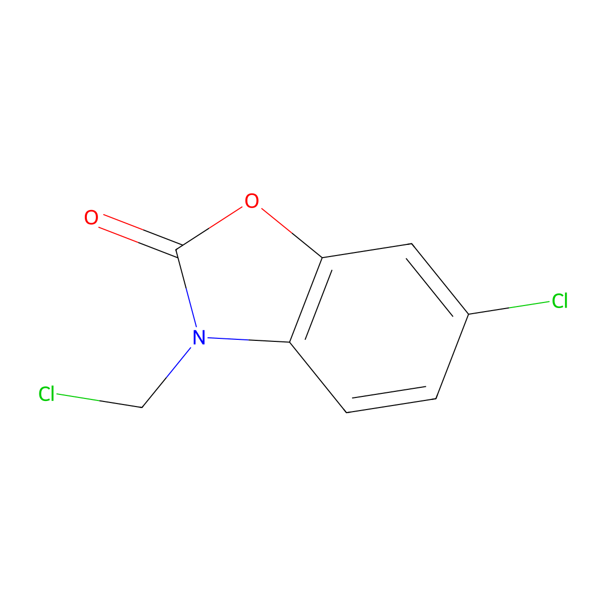 6-Chloro-3-(chloromethyl)-2(3H)-benzoxazolone molecular structure, CAS 40507-94-6
