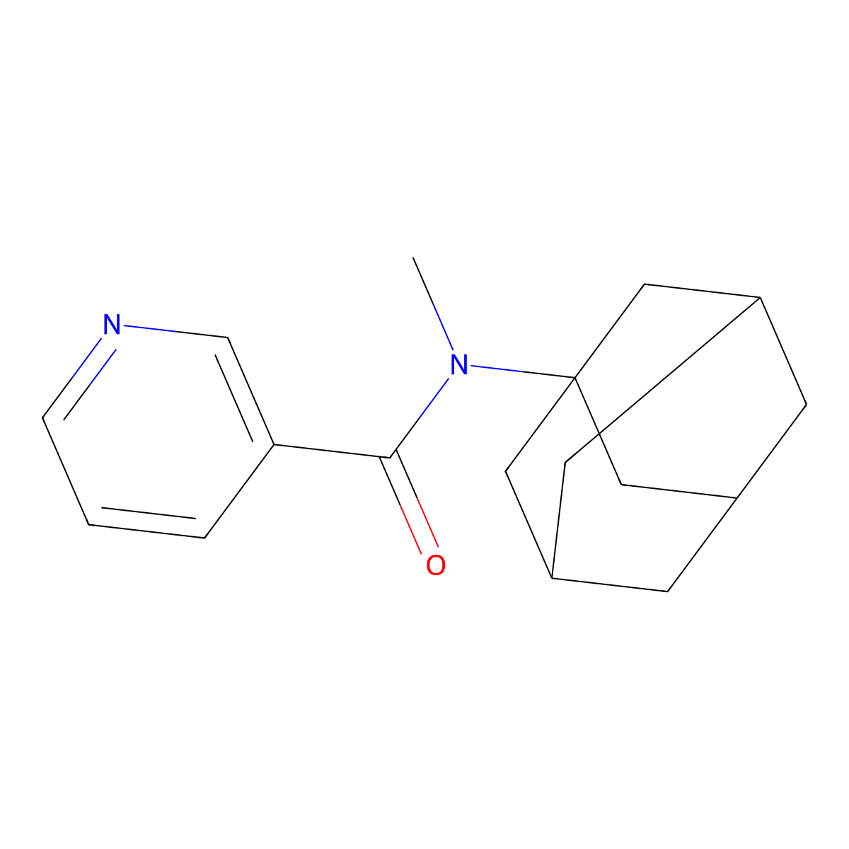 N-(1-adamantyl)-N-methylpyridine-3-carboxamide molecular structure, CAS 405070-99-7