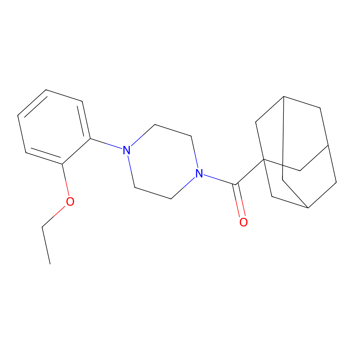 (Adamantan-1-yl)[4-(2-ethoxyphenyl)piperazin-1-yl]methanone molecular structure, CAS 405077-31-8