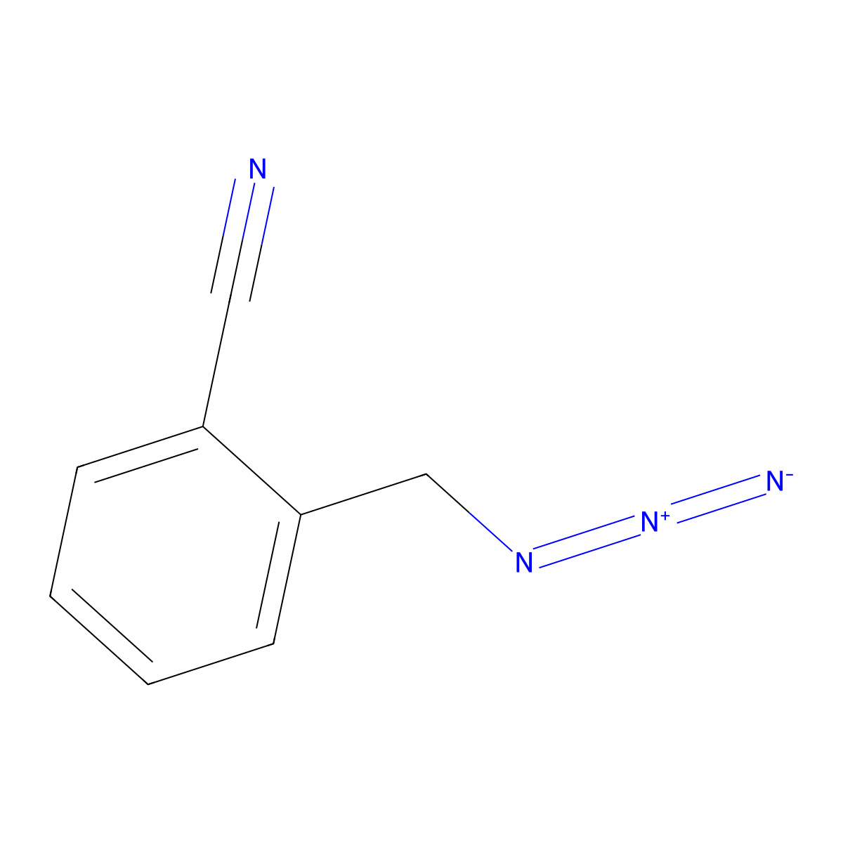 2-(Azidomethyl)benzonitrile molecular structure, CAS 40508-03-0