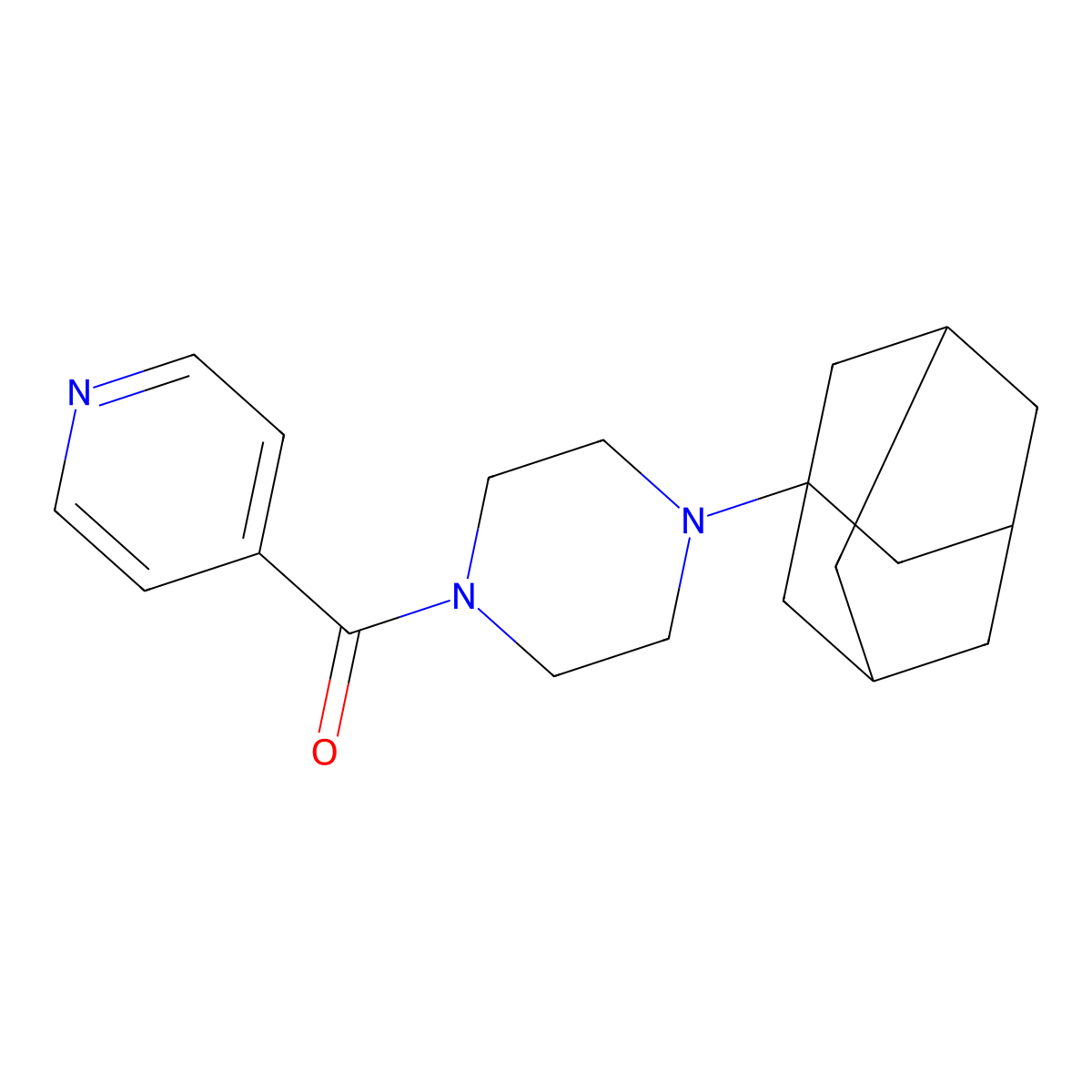 4-Adamantanylpiperazinyl 4-pyridyl ketone molecular structure, CAS 405080-92-4