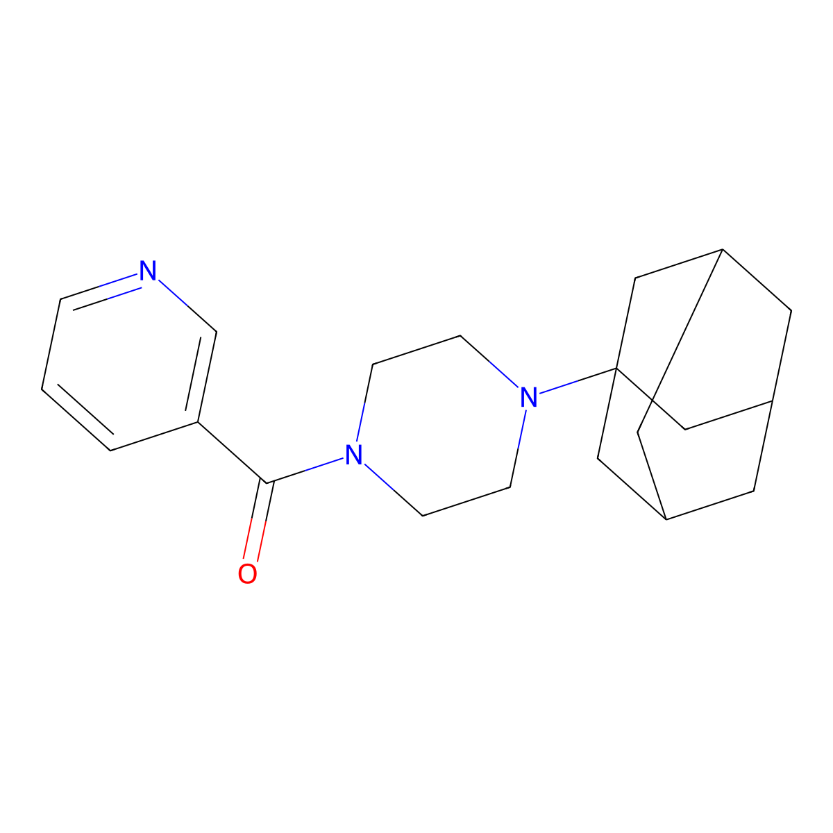 4-Adamantanylpiperazinyl 3-pyridyl ketone molecular structure, CAS 405080-93-5