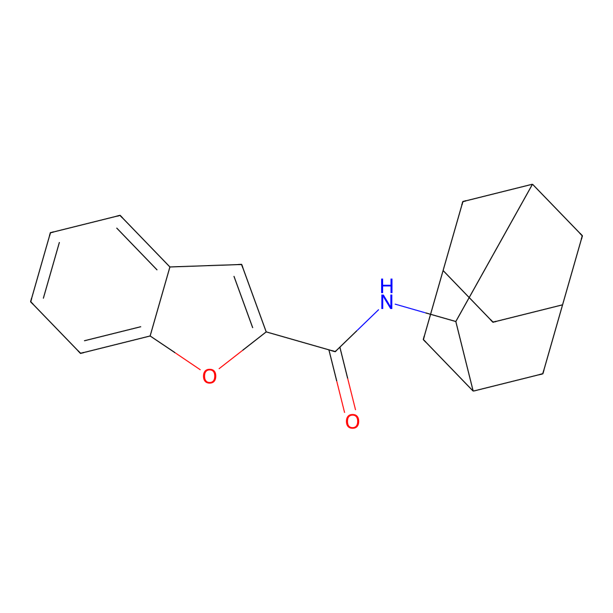 N-(2-adamantyl)-1-benzofuran-2-carboxamide molecular structure, CAS 405081-06-3