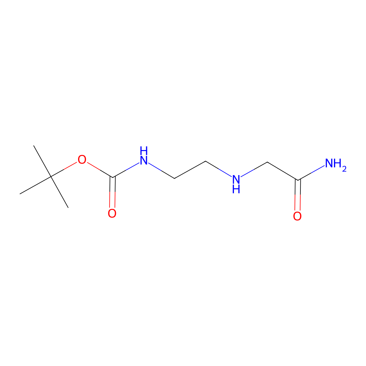 Carbamic acid, [2-[(2-amino-2-oxoethyl)amino]ethyl]-, 1,1-dimethylethyl ester molecular structure, CAS 405082-48-6