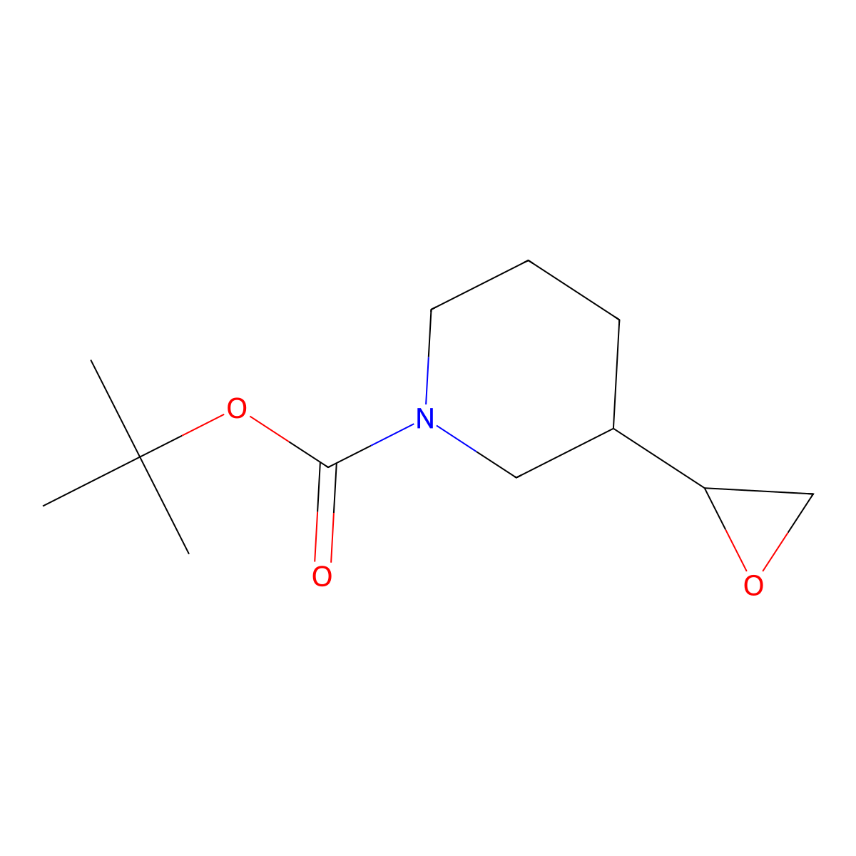 tert-Butyl 3-(oxiran-2-yl)piperidine-1-carboxylate molecular structure, CAS 405087-74-3