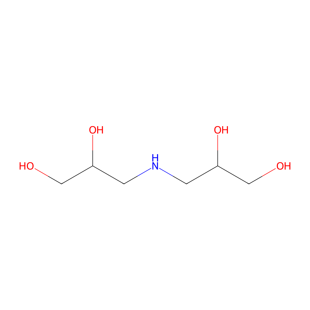 3,3'-Iminobispropane-1,2-diol molecular structure, CAS 40509-16-8