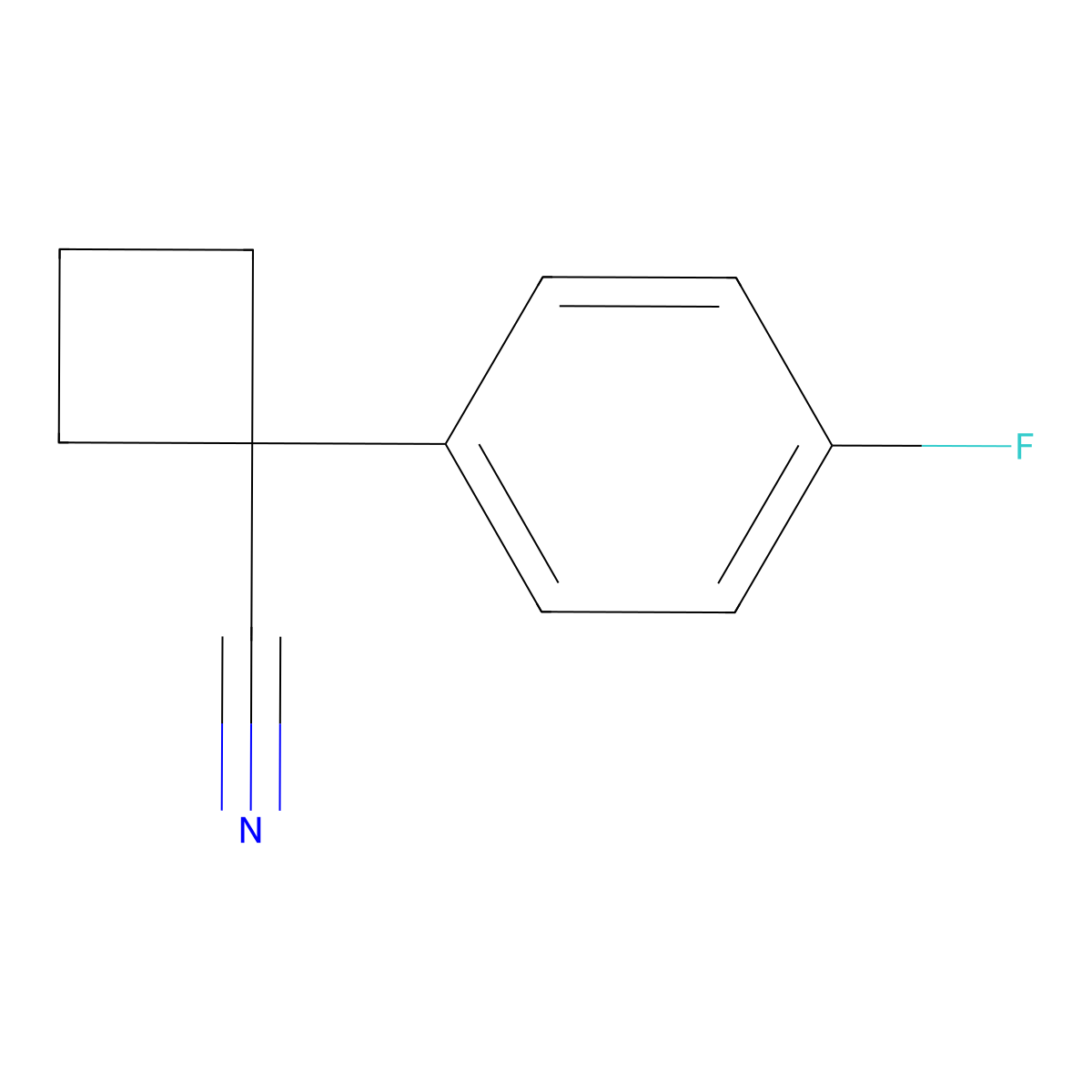1-(4-Fluorophenyl)cyclobutane-1-carbonitrile molecular structure, CAS 405090-30-4