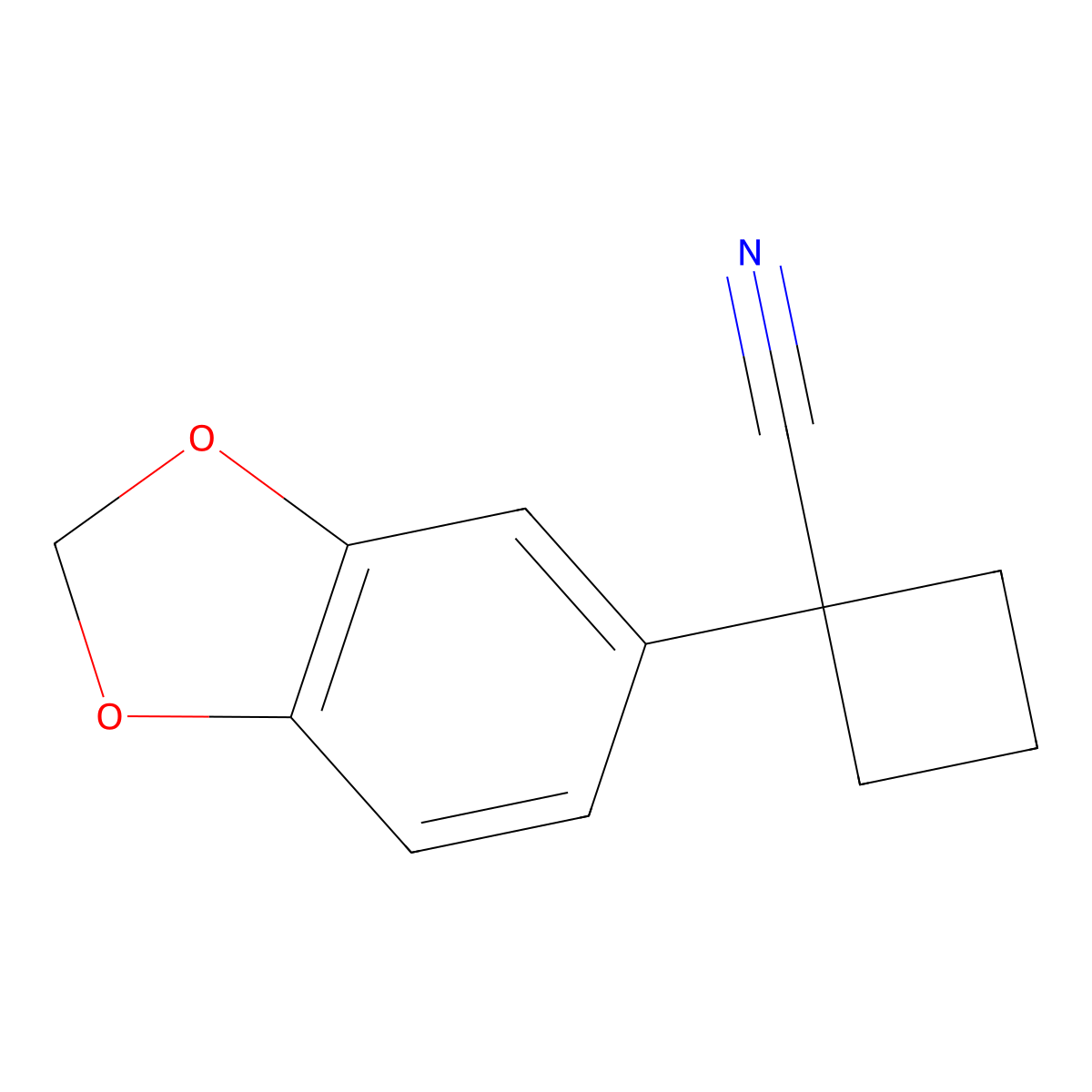 1-(1,3-Benzodioxol-5-yl)cyclobutanecarbonitrile molecular structure, CAS 405090-49-5