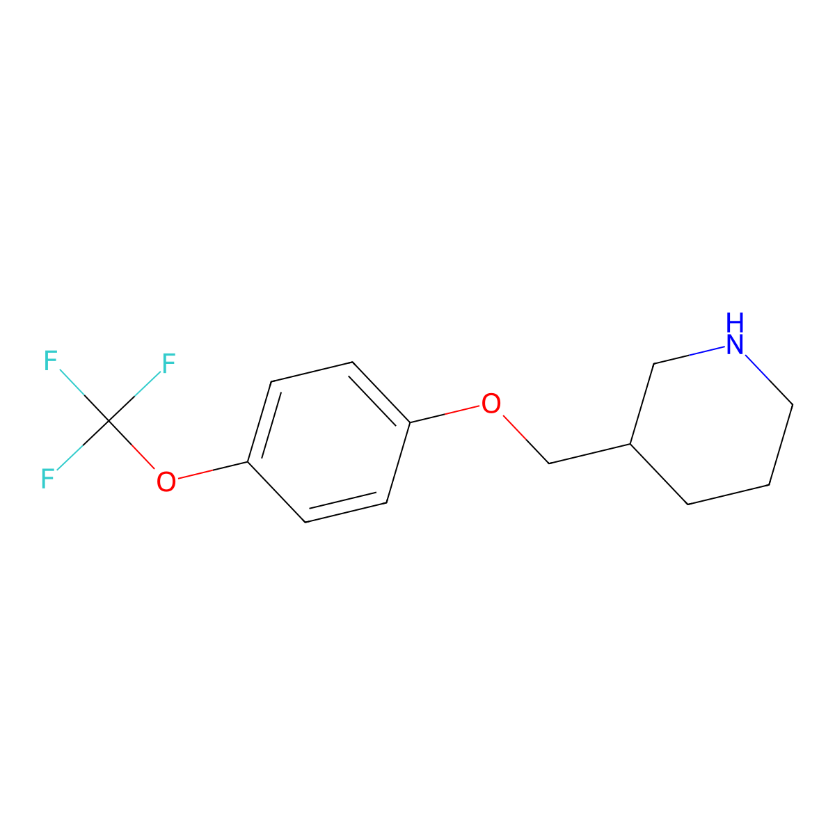 3-{[4-(Trifluoromethoxy)phenoxy]methyl}piperidine molecular structure, CAS 405090-60-0