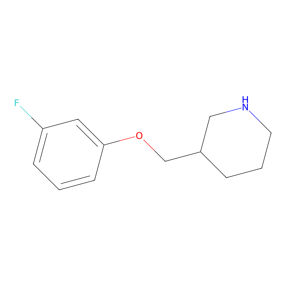 3-[(3-Fluorophenoxy)methyl]piperidine molecular structure, CAS 405090-68-8