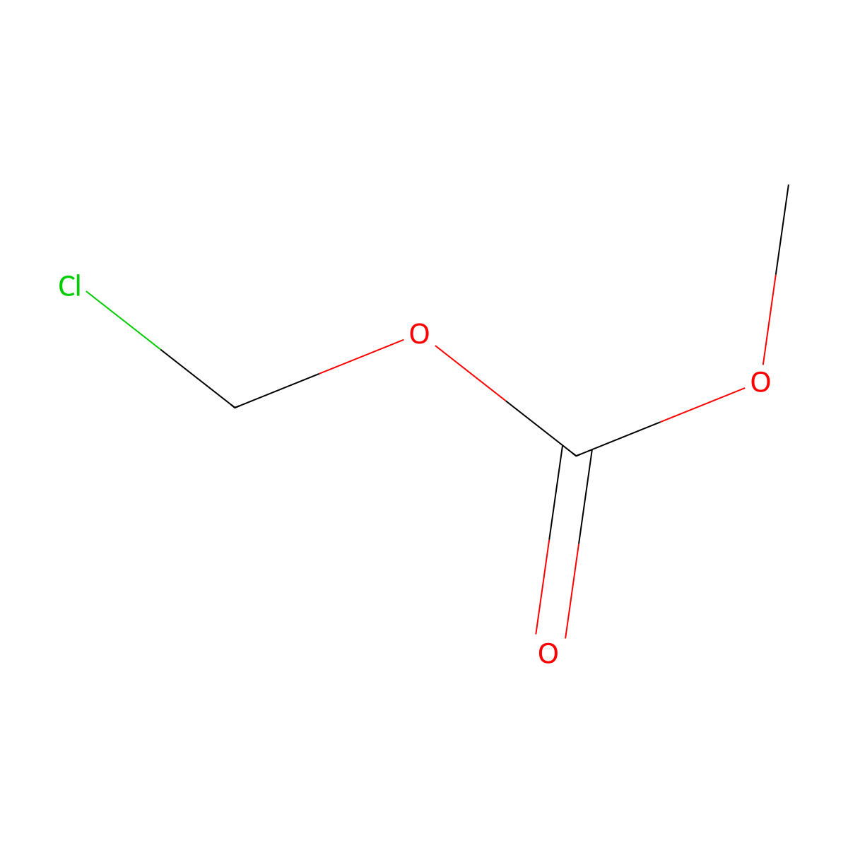 Chloromethyl methyl carbonate molecular structure, CAS 40510-81-4