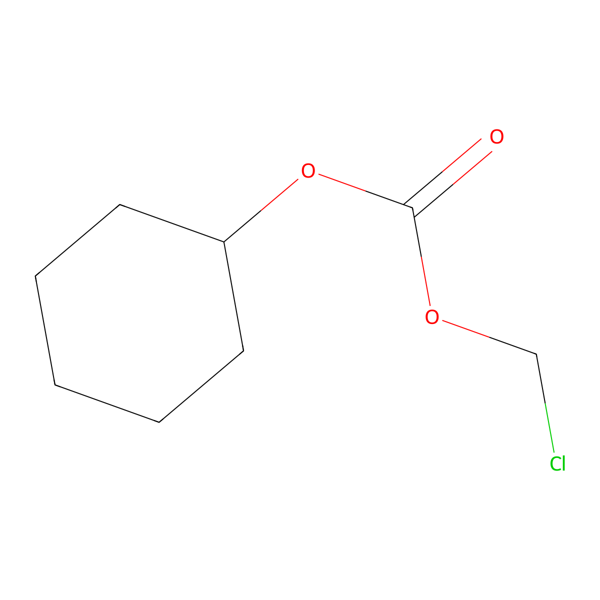 Chloromethyl cyclohexyl carbonate molecular structure, CAS 40510-86-9