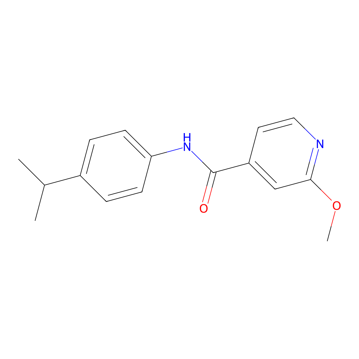 4-Pyridinecarboxamide,2-methoxy-n-[4-(1-methylethyl)phenyl]- molecular structure, CAS 405102-93-4