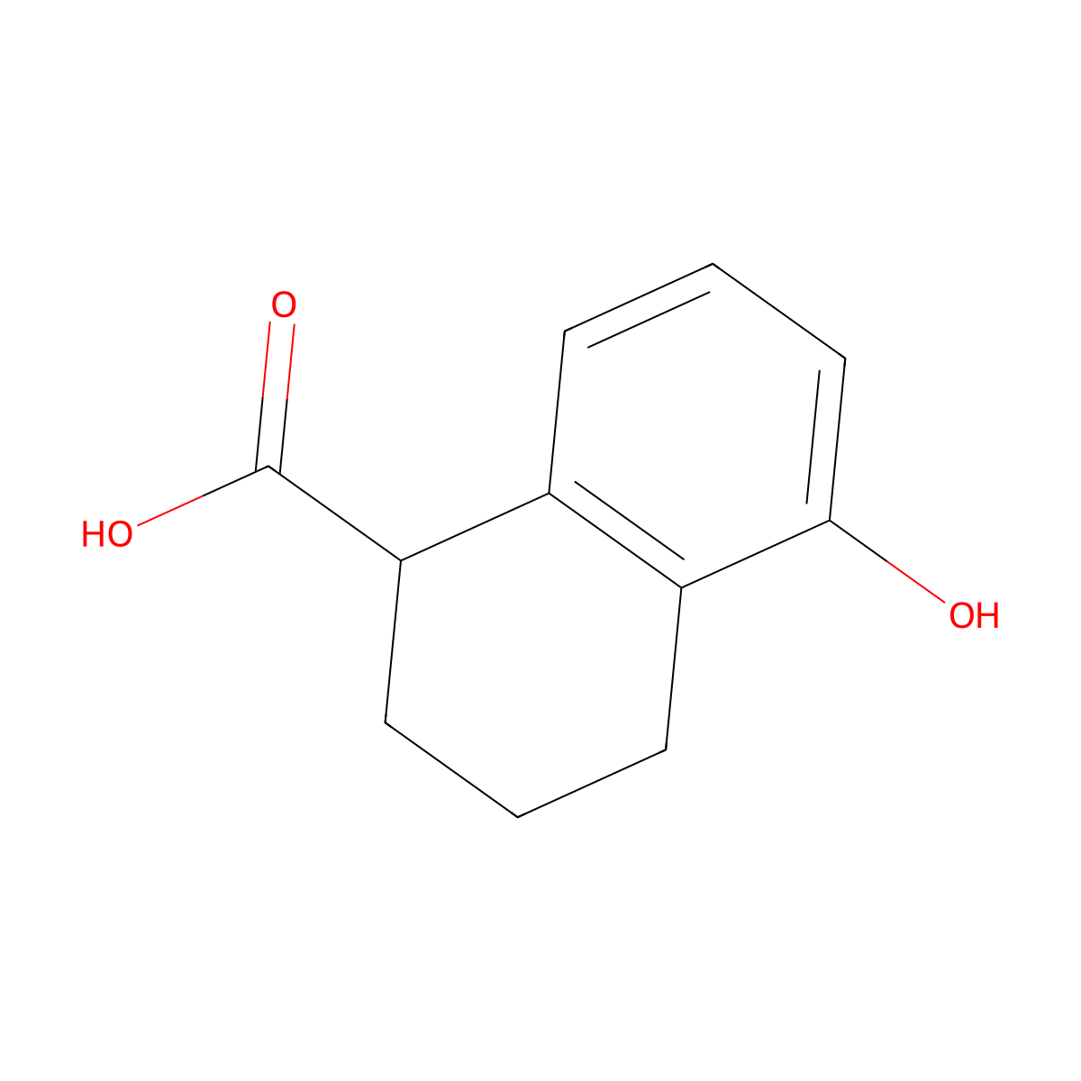 5-Hydroxy-1,2,3,4-tetrahydronaphthalene-1-carboxylic acid molecular structure, CAS 405102-94-5