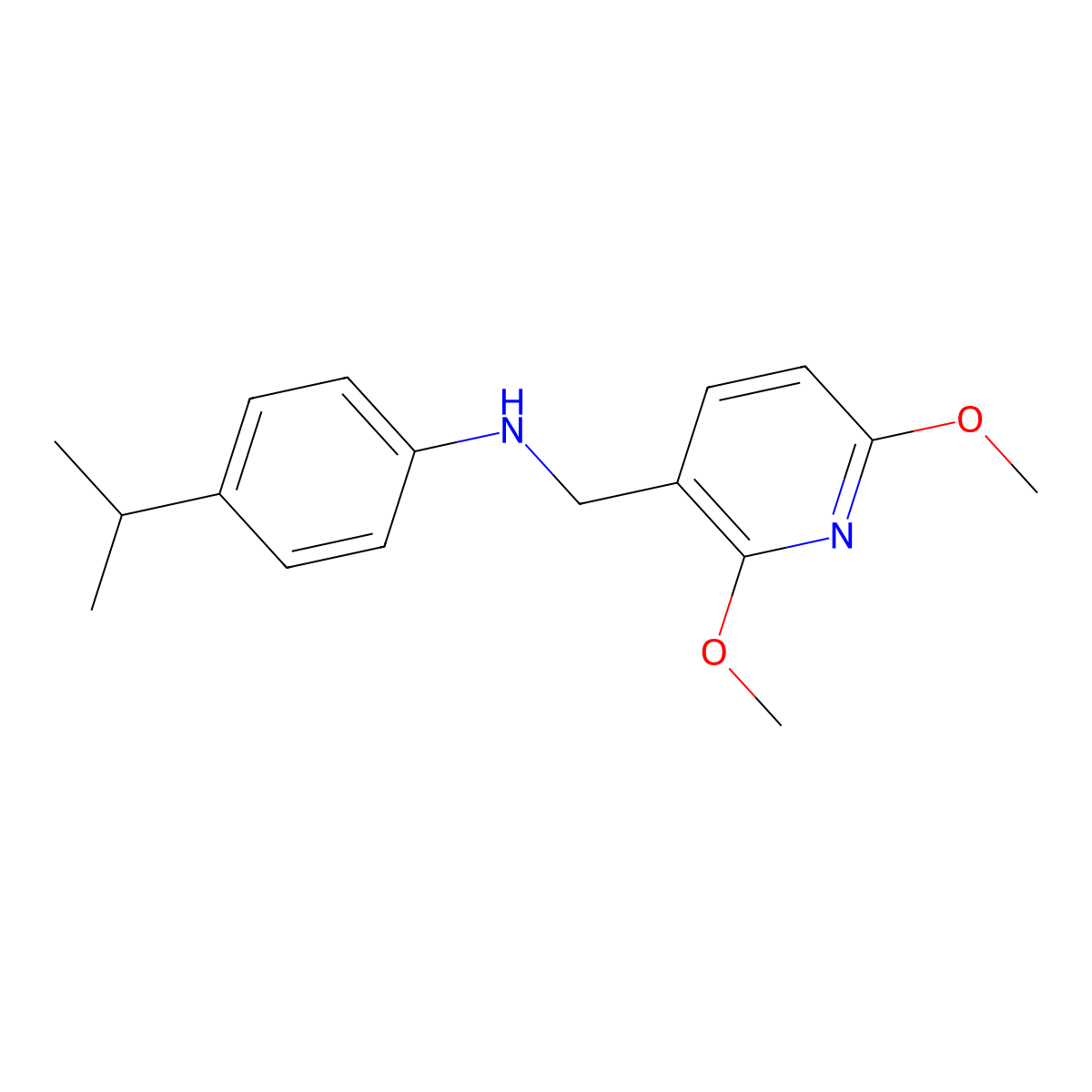 [(2,6-Dimethoxypyridin-3-yl)methyl](4-isopropylphenyl)amine molecular structure, CAS 405103-40-4