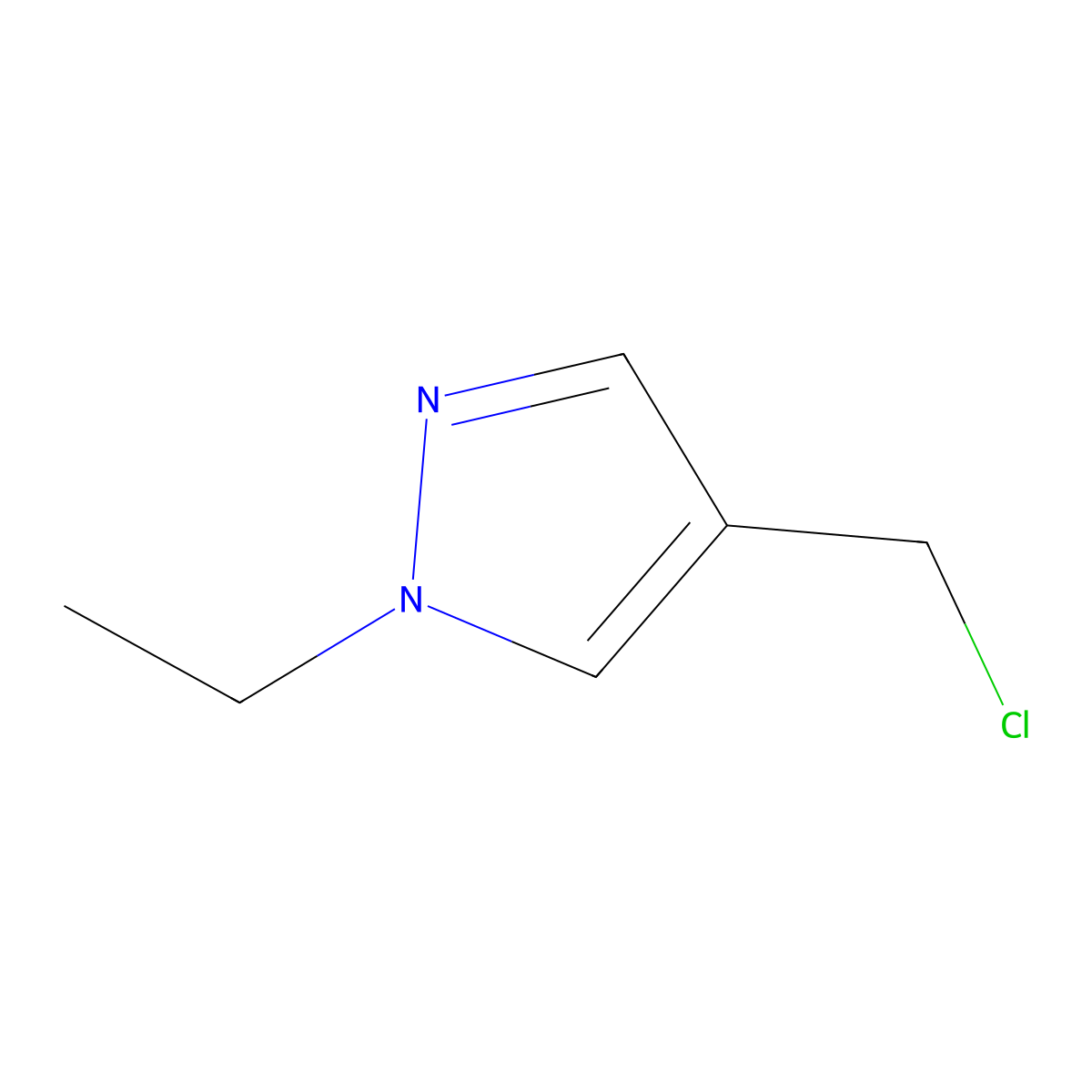 4-(chloromethyl)-1-ethyl-1H-pyrazole molecular structure, CAS 405103-61-9