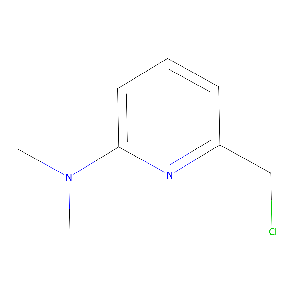 6-(chloromethyl)-N,N-dimethylpyridin-2-amine molecular structure, CAS 405103-62-0