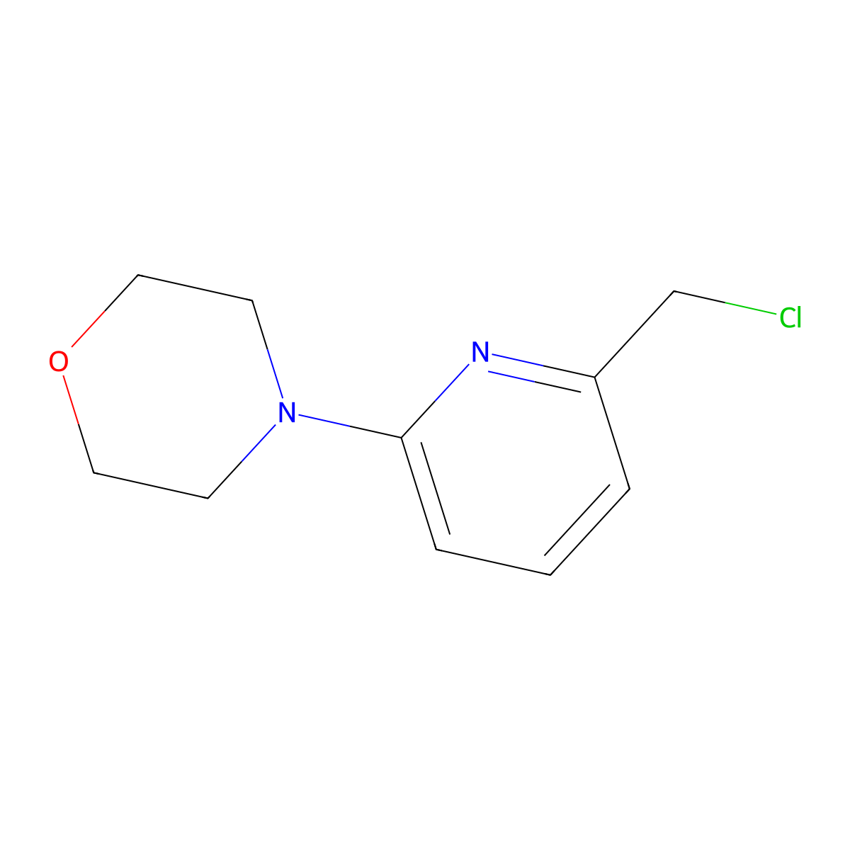4-[6-(Chloromethyl)pyridin-2-YL]morpholine molecular structure, CAS 405103-66-4