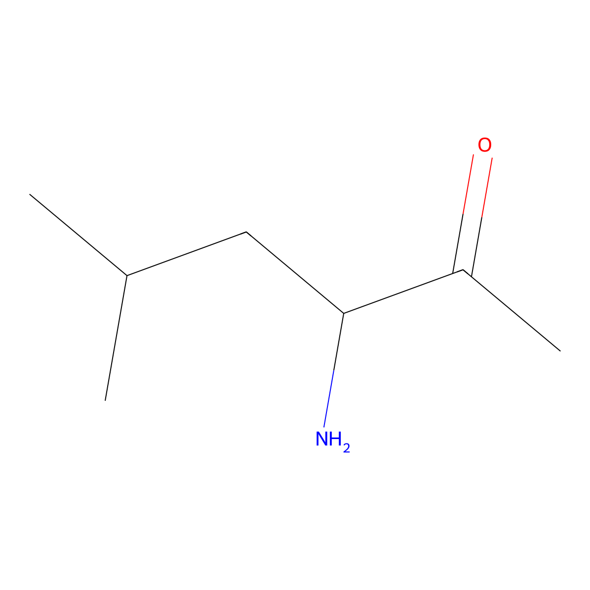 3-Amino-5-methyl-2-hexanone molecular structure, CAS 40513-34-6