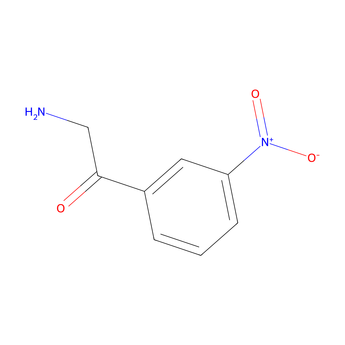 2-Amino-1-(3-nitrophenyl)ethanone molecular structure, CAS 40513-40-4