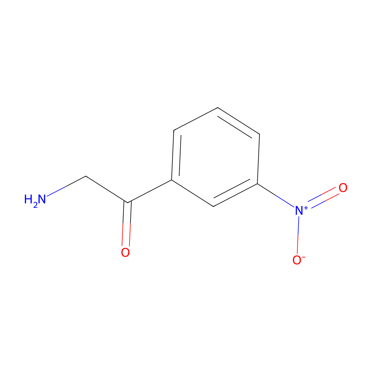 2-Amino-1-(3-nitrophenyl)ethanone molecular structure, CAS 40513-40-4