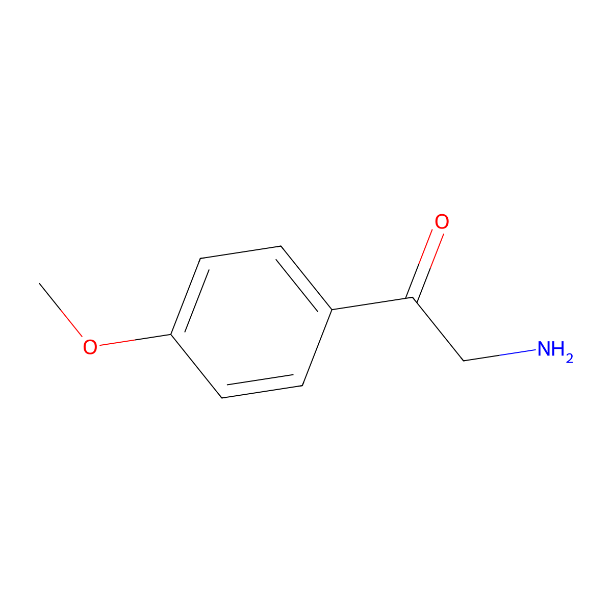 2-Amino-4'-methoxyacetophenone molecular structure, CAS 40513-43-7