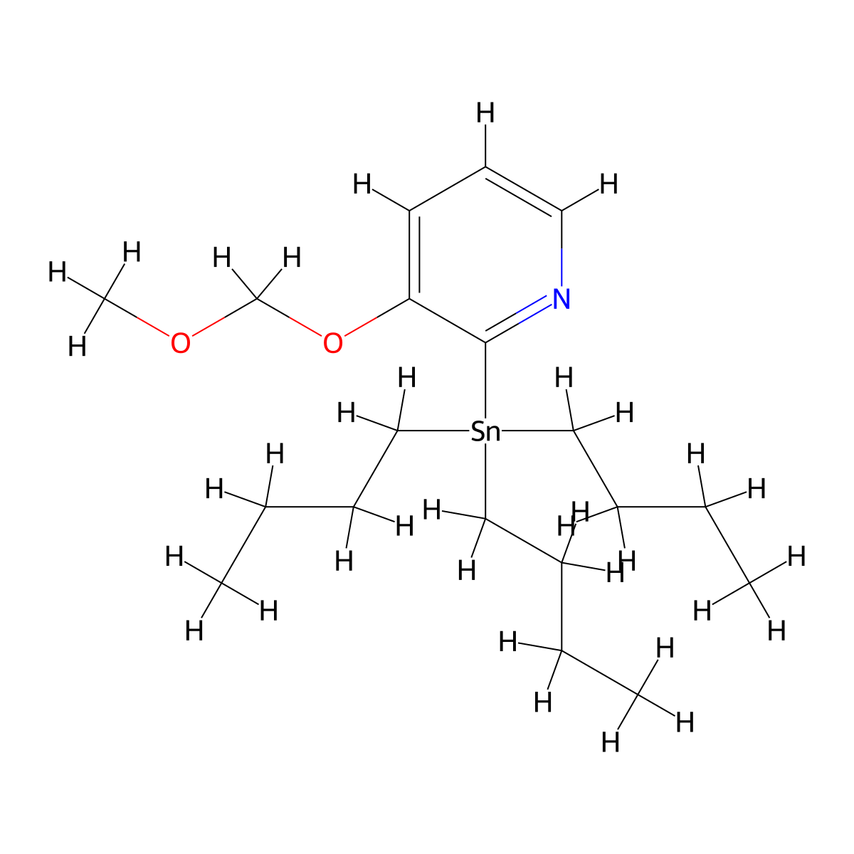 3-Methoxymethoxy-2-tributylstannylpyridine molecular structure, CAS 405137-20-4