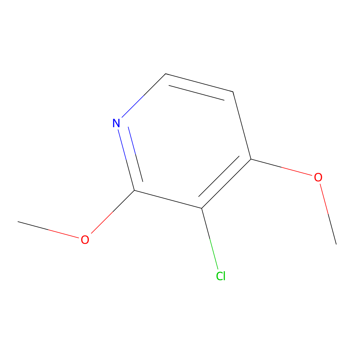 3-Chloro-2,4-dimethoxypyridine molecular structure, CAS 405141-77-7