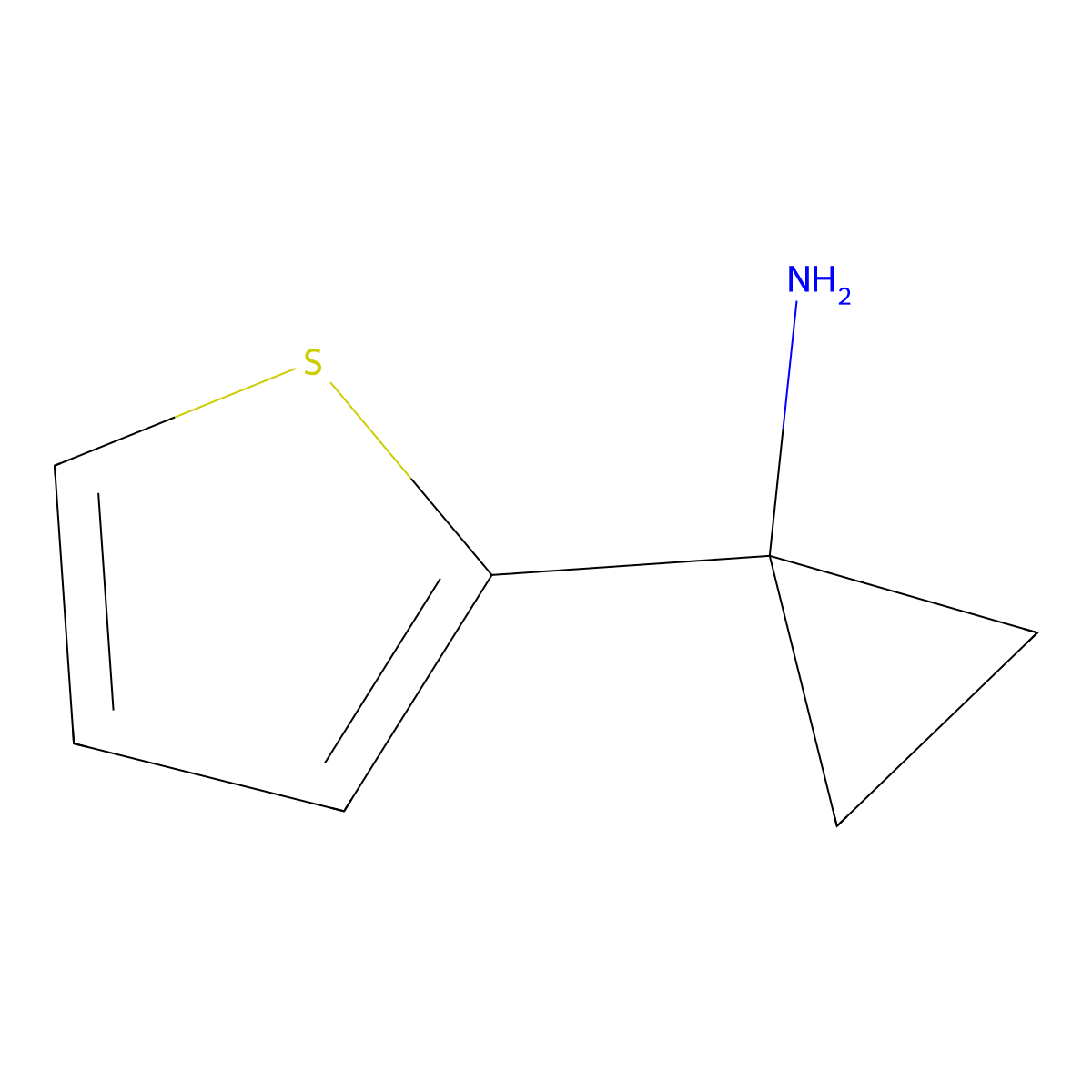 1-(Thiophen-2-yl)cyclopropanamine molecular structure, CAS 405142-41-8