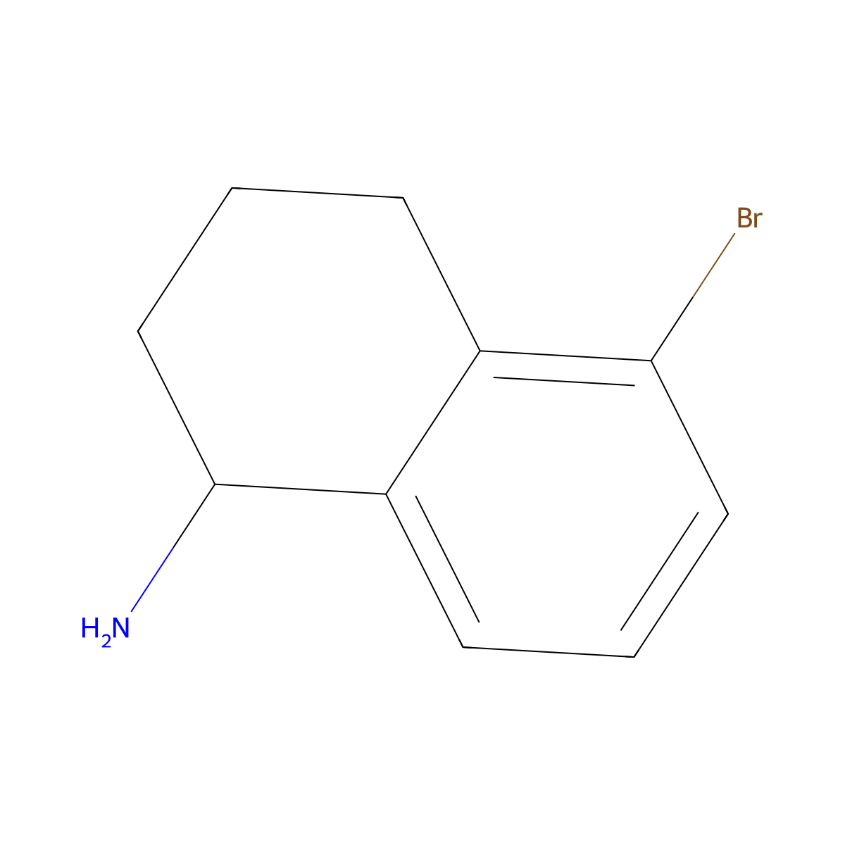 5-Bromo-1,2,3,4-tetrahydronaphthalen-1-amine molecular structure, CAS 405142-63-4