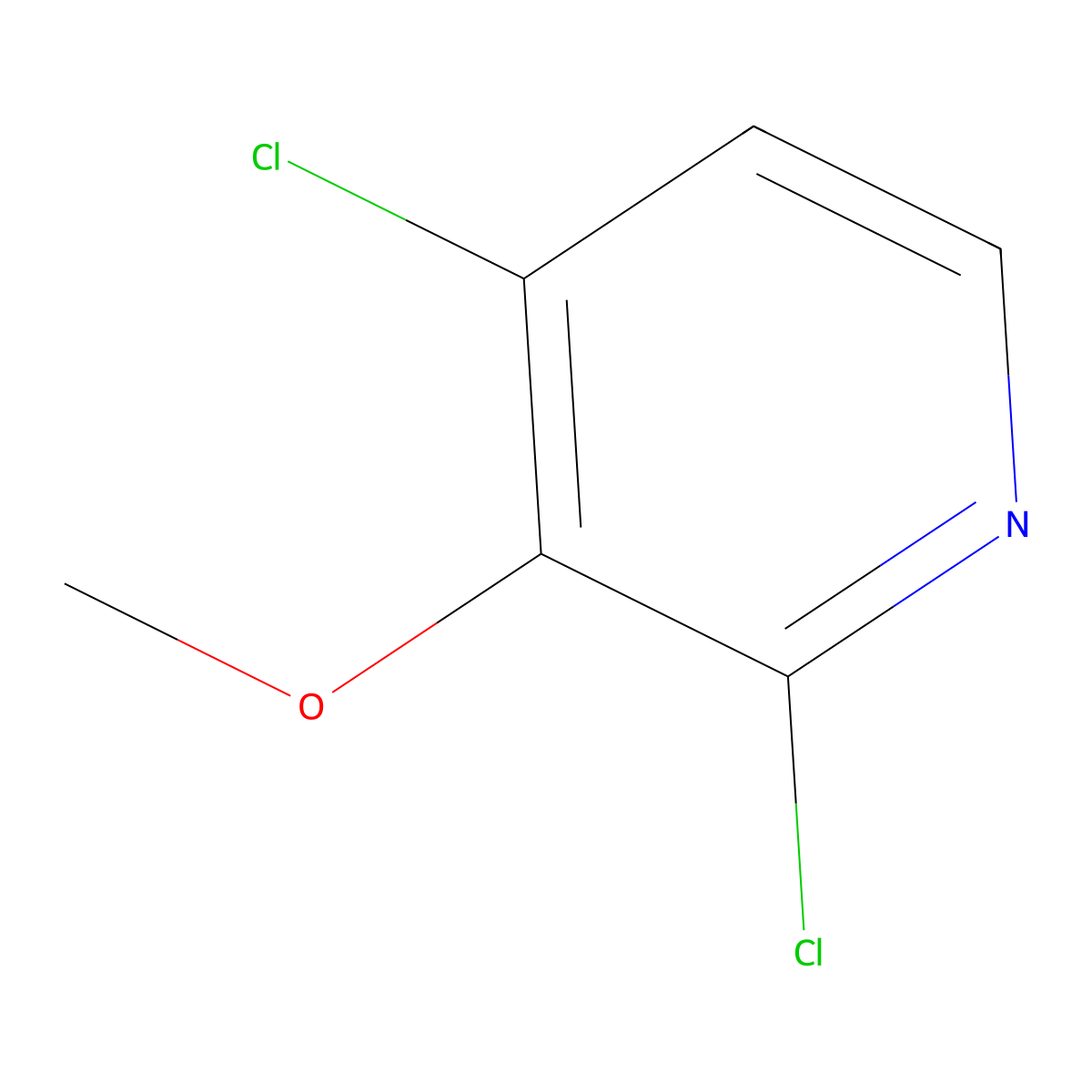 2,4-Dichloro-3-methoxypyridine molecular structure, CAS 405143-46-6