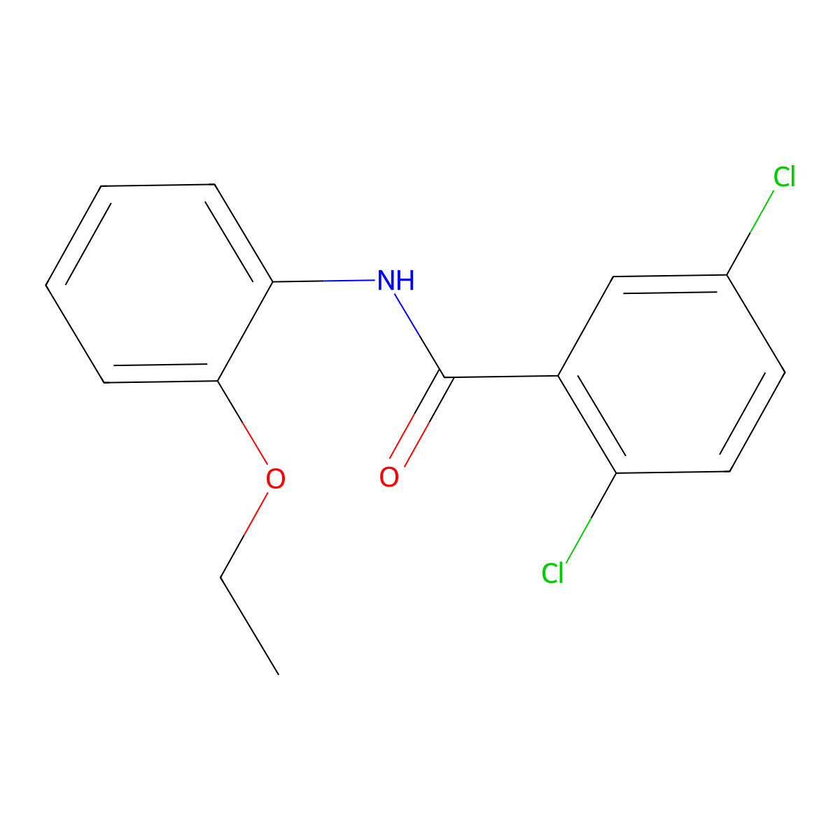 2,5-dichloro-N-(2-ethoxyphenyl)benzamide molecular structure, CAS 405147-16-2