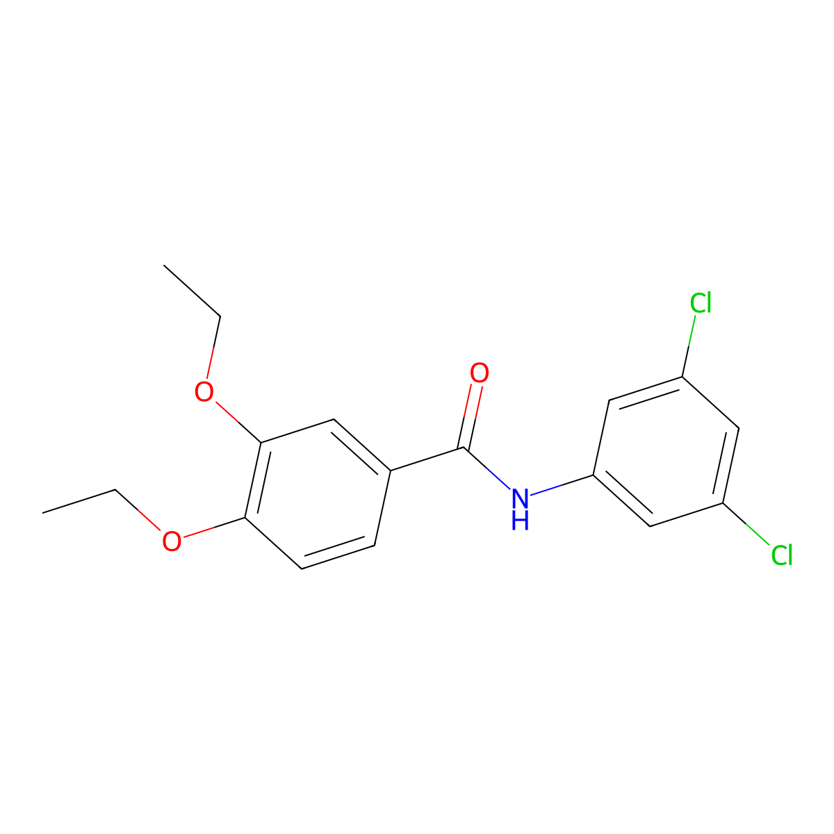 N-(3,5-dichlorophenyl)-3,4-diethoxybenzamide molecular structure, CAS 405148-01-8