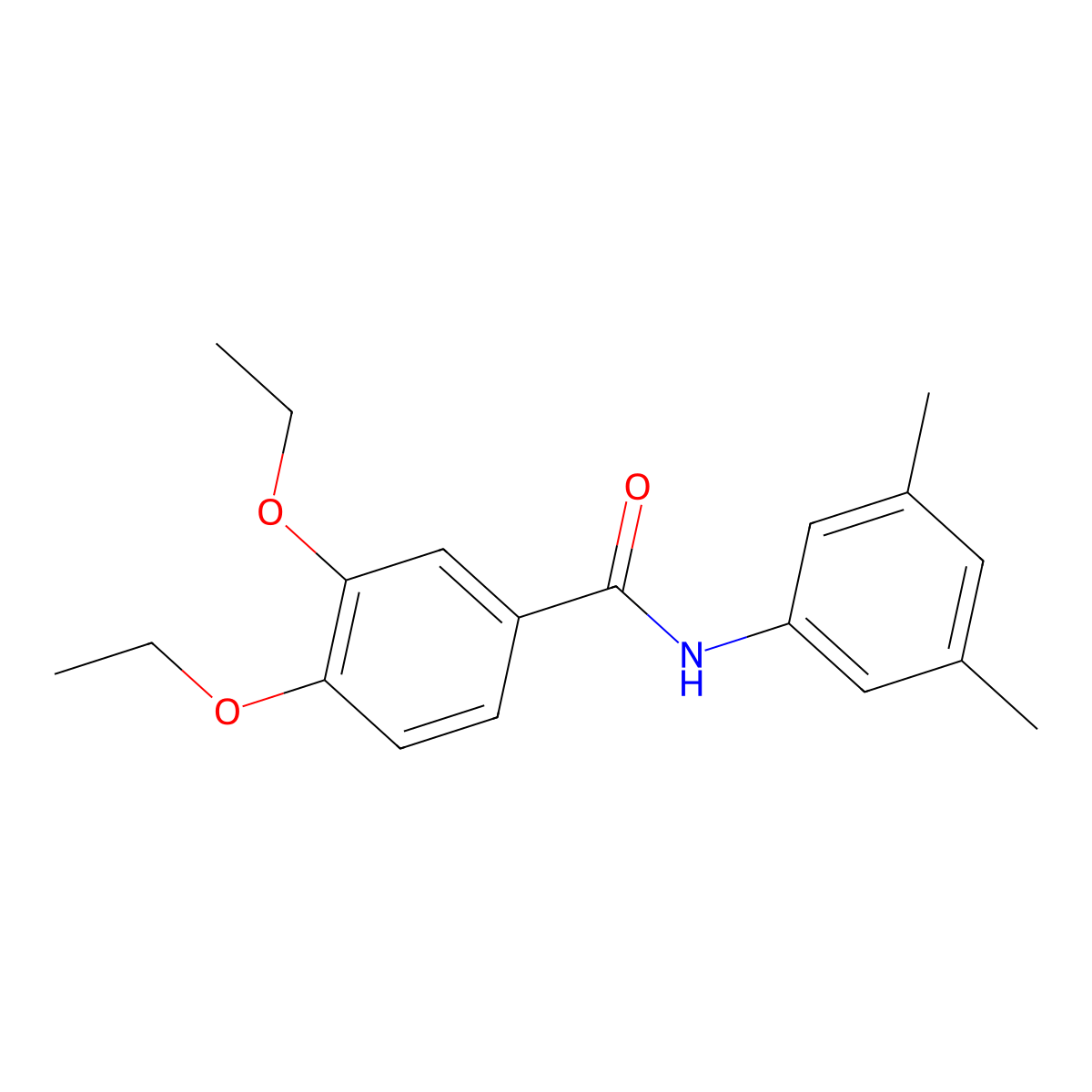 N-(3,5-dimethylphenyl)-3,4-diethoxybenzamide molecular structure, CAS 405148-02-9