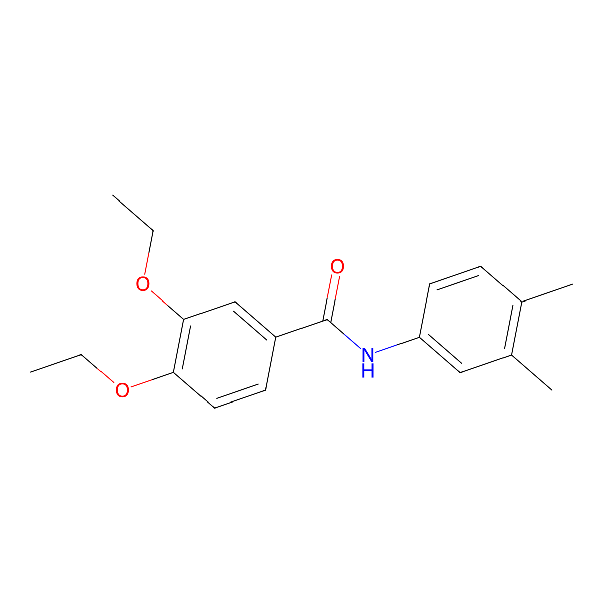 N-(3,4-dimethylphenyl)-3,4-diethoxybenzamide molecular structure, CAS 405148-03-0