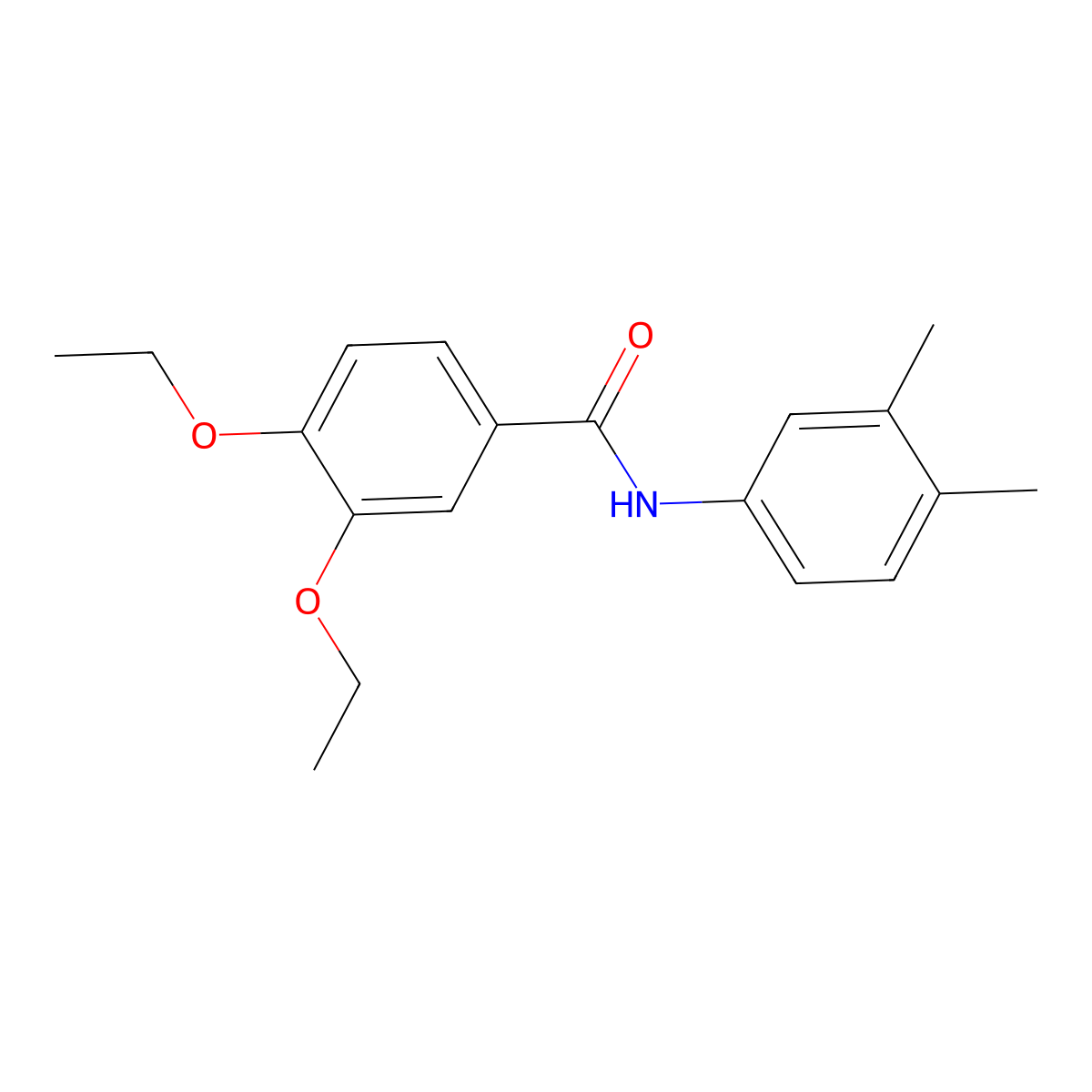 N-(3,4-dimethylphenyl)-3,4-diethoxybenzamide molecular structure, CAS 405148-03-0