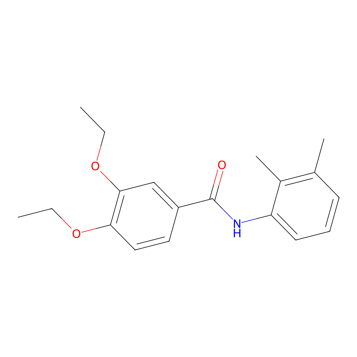 N-(2,3-dimethylphenyl)-3,4-diethoxybenzamide molecular structure, CAS 405148-07-4