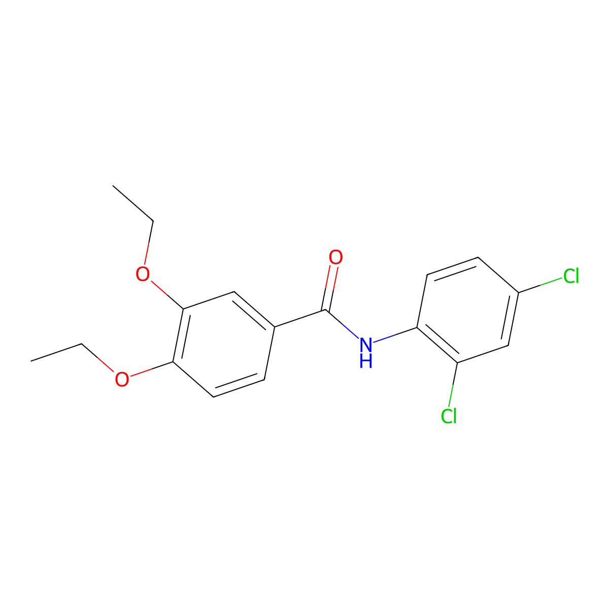 N-(2,4-dichlorophenyl)-3,4-diethoxybenzamide molecular structure, CAS 405148-11-0