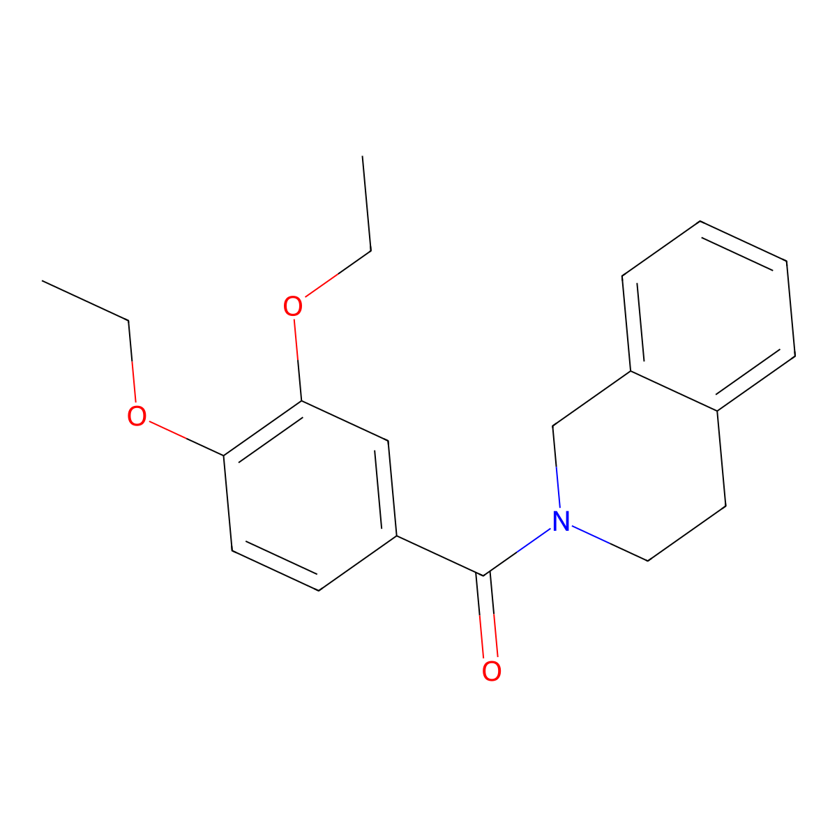 (3,4-diethoxyphenyl)-(3,4-dihydro-1H-isoquinolin-2-yl)methanone molecular structure, CAS 405148-44-9