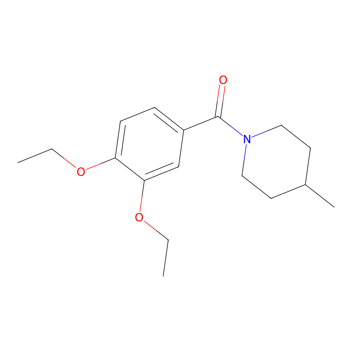 1-(3,4-Diethoxybenzoyl)-4-methylpiperidine molecular structure, CAS 405148-51-8