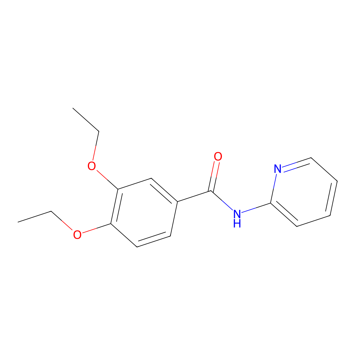 3,4-diethoxy-N-(pyridin-2-yl)benzamide molecular structure, CAS 405148-61-0