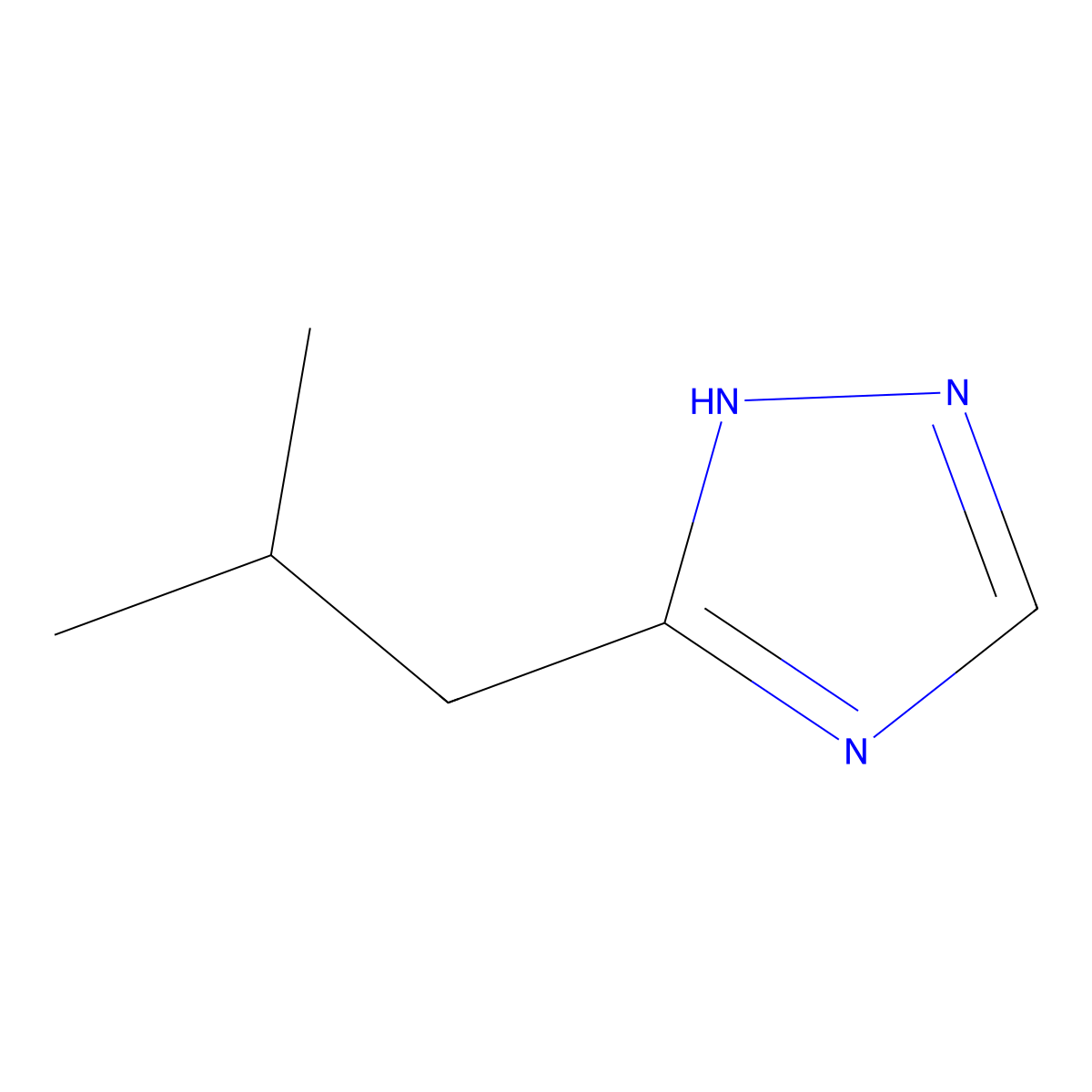 3-(2-Methylpropyl)-1H-1,2,4-triazole molecular structure, CAS 40515-29-5