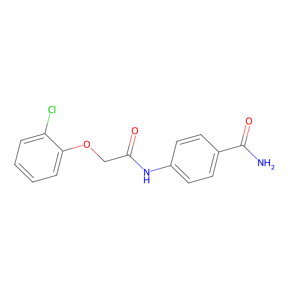 4-[[2-(2-Chlorophenoxy)acetyl]amino]benzamide molecular structure, CAS 405153-86-8