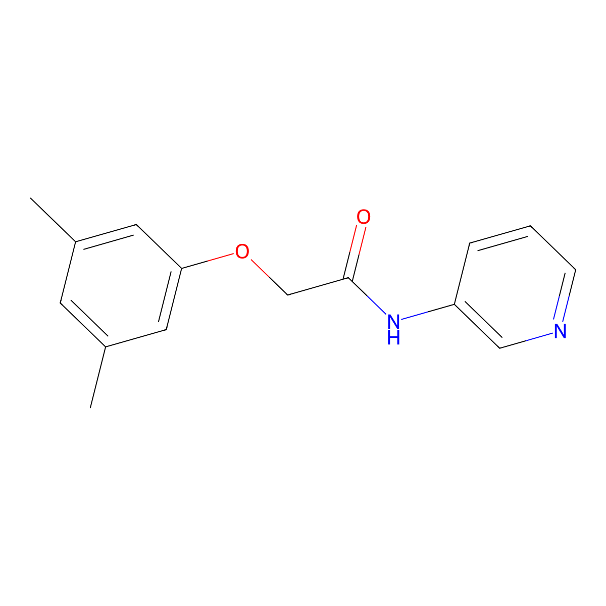 2-(3,5-dimethylphenoxy)-N-pyridin-3-ylacetamide molecular structure, CAS 405156-99-2