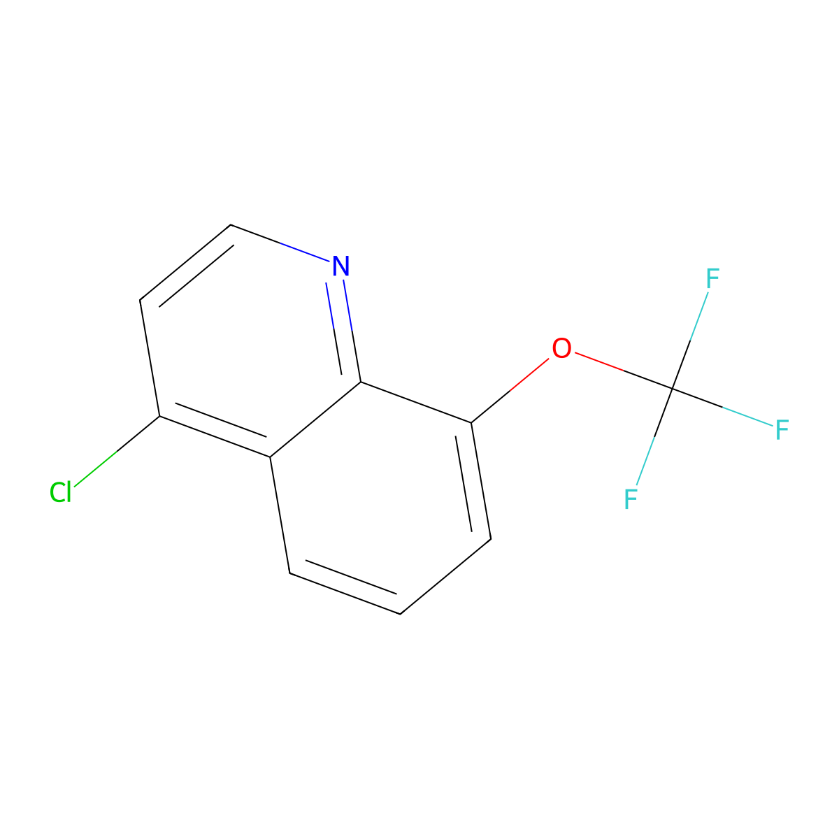 4-Chloro-8-(trifluoromethoxy)quinoline molecular structure, CAS 40516-42-5