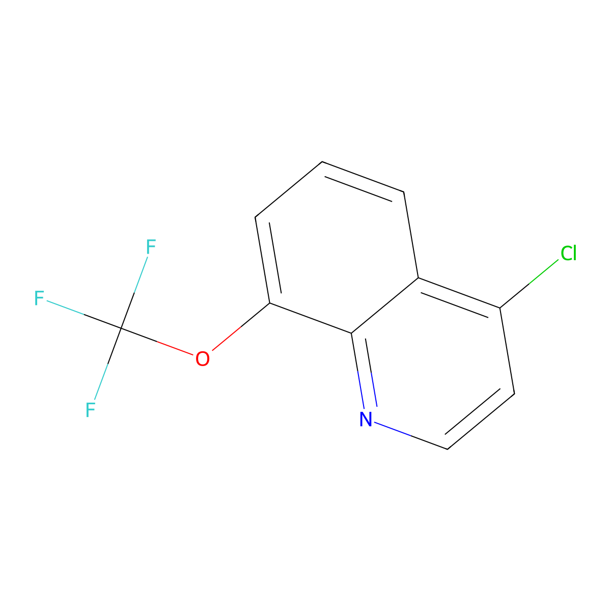 4-Chloro-8-(trifluoromethoxy)quinoline molecular structure, CAS 40516-42-5