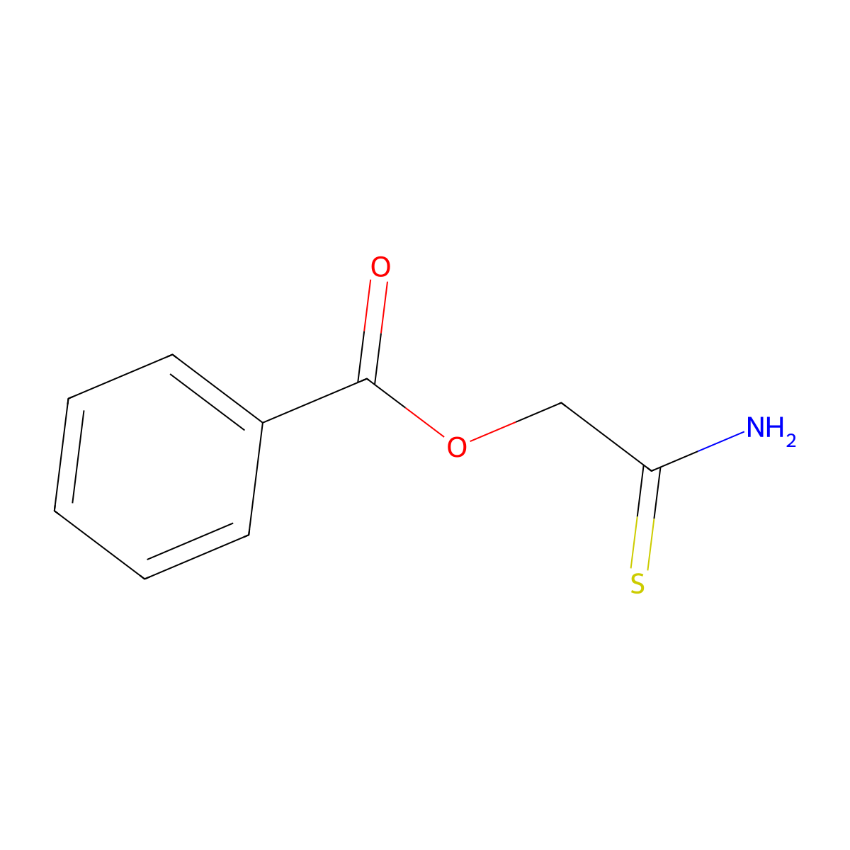 2-Benzoyloxyethanethioamide molecular structure, CAS 40516-65-2
