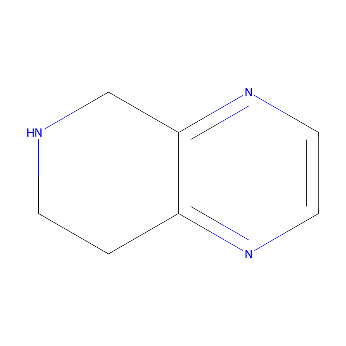 5H,6H,7H,8H-pyrido[3,4-b]pyrazine molecular structure, CAS 405162-62-1